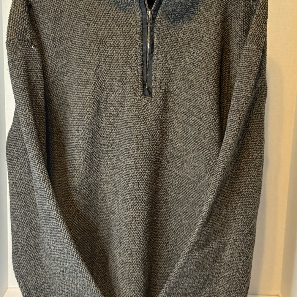 Men's Gray Zip-Up Sweater